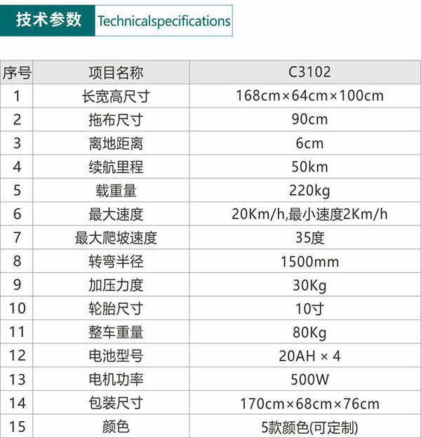 电动谢通门尘推车C3102
